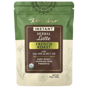 Teeccino Latte de Ervas Instantâneo Torra Francesa Torra Escura Sem Cafeína 224 g (79 oz)