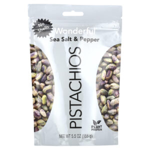 Wonderful Pistachios Sal Marinho e Pimenta Sem Cascas 155 g (55 oz)