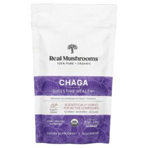 Real Mushrooms Chaga Pó de Extrato de Cogumelo Orgânico 150 g (529 oz)
