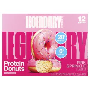 Legendary Foods Donut de Proteína Granulado Rosa 12 Pacotes 62 g (22 oz) Cada