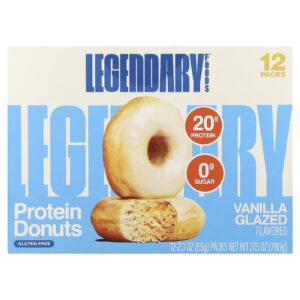 Legendary Foods Donuts de Proteína com Calda de Baunilha 12 Pacotes 65 g (23 oz) Cada