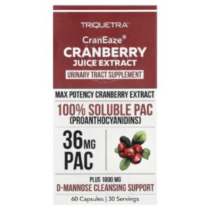 Triquetra Health CranEaze® Extrato de Suco de Cranberry 60 Cápsulas
