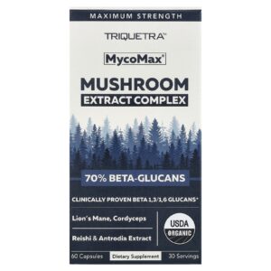 Triquetra Health MycoMax® Complexo de Extrato de Cogumelos Força Máxima 60 Cápsulas