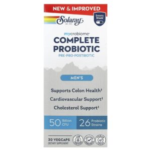 Solaray Mycrobiome® Probiótico Completo Homens 30 VegCaps