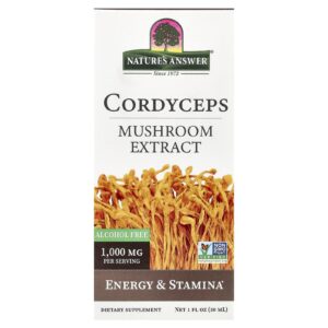 Natures Answer Cordyceps Extrato de Cogumelo Sem Álcool 30 ml (1 fl oz)