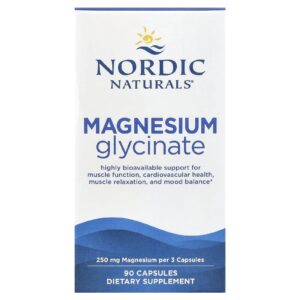 Nordic Naturals Glicinato de Magnésio 90 Cápsulas (83 mg por Cápsula)