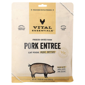 Vital Essentials Alimento para Gatos Cru da Liofilização Entree de Porco 2268 g (8 oz)