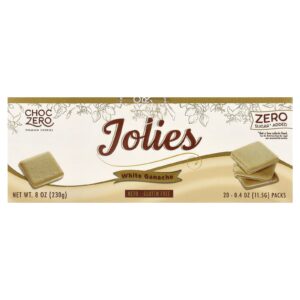 ChocZero Biscoitos Premium Jolie Ganache Branco 20 Pacotes 115 g (04 oz) Cada