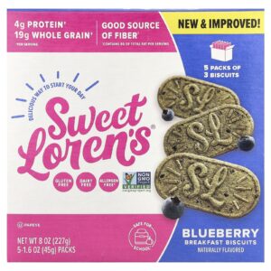 Sweet Lorens Biscoitos para o Café da Manhã Mirtilo 5 Pacotes 45 g (16 oz) Cada