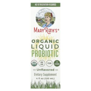 MaryRuths Probiótico Líquido Orgânico Sem Sabor 120 ml (4 fl oz)