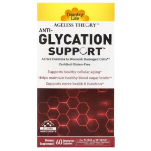 Country Life Ageless Theory Suporte Antiglicação 60 Cápsulas Vegetarianas