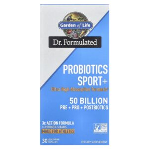 Garden of Life Probiotics Sport+ 50 Bilhões 30 Cápsulas Vegetarianas