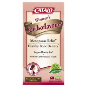 CATALO Isoflavonas de Soja para Mulheres 60 Cápsulas Vegetarianas (125 mg por Cápsula)