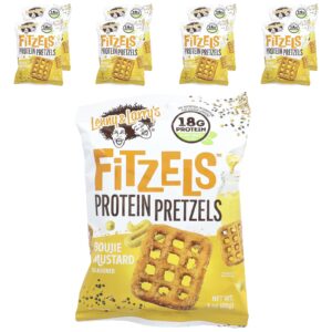 Lenny & Larrys Fitzels™ Pretzels de Proteína Mostarda Boujie 8 Pacotes 85 g (3 oz) Cada
