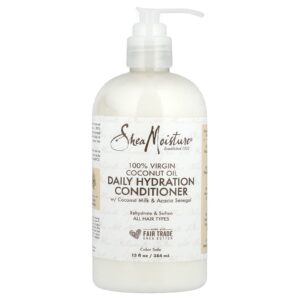 SheaMoisture Óleo de Coco Virgem 100% Condicionador de Hidratação Diária Todos os Tipos de Cabelo 384 ml (13 fl oz)