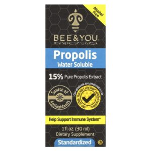 Bee & You Própolis Solúvel em Água Sem Álcool 30 ml (1 fl oz)