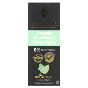Bee & You Spray de Própolis para Garganta com Mel Crua 30 ml (1 fl oz)