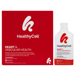 HealthyCell Saúde Vascular e Cardíaca Morango 30 Embalagens de Gel 25 ml (084 fl oz) Cada