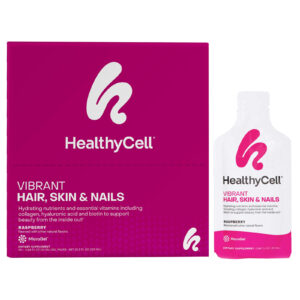 HealthyCell Vibrante para Cabelos Pele e Unhas Framboesa 30 Embalagens de Gel 25 ml (084 fl oz) Cada