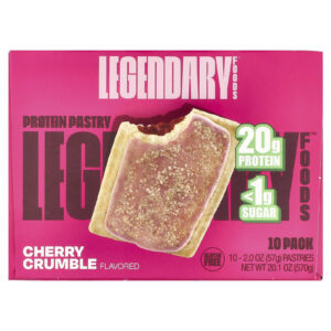 Legendary Foods Tortinha Proteica Crumble de Cereja Pacote com 10 57 g (2 oz) Cada