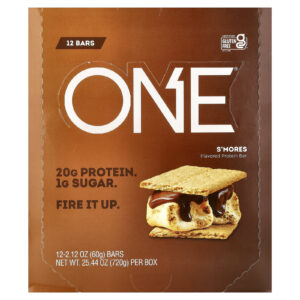 One Brands Barras de Proteína Smores 12 Barras 60 g (212 oz) Cada