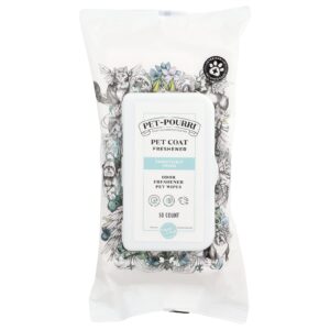 Poo-Pourri Pet-Pourri™ Lenços Ambientadores para Pelos para Animais de Estimação Pawsitively Fresco 50 Unidades
