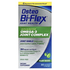 Osteo Bi-Flex Complexo Avançado para as Articulações Ômega-3 80 Cápsulas Softgel