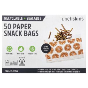 Lunchskins Sacos de Papel para Lanche Laranja 50 Sacos