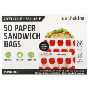 Lunchskins Sacos de Papel para Lanche Maçã 50 Sacos