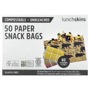 Lunchskins Sacos de Papel para Lanches Ursos 50 Sacos