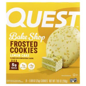 Quest Nutrition Bake Shop Biscoitos Congelados Bolo de Limão 8 Biscoitos 25 g (088 oz) Cada