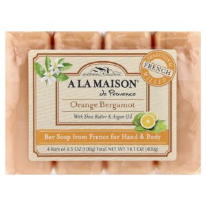 A La Maison de Provence Sabonete para Mãos e Corpo Laranja e Bergamota 4 Barras 100 g (35 oz) cada