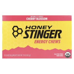 Honey Stinger Cápsulas Mastigáveis Energéticas Flor de Cerejeira 12 Embalagens 50 g (18 oz) Cada