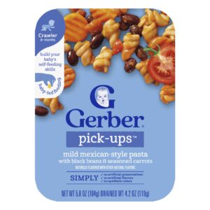Gerber Pick-Ups™ Macarrão Suave ao Estilo Mexicano com Feijão Preto e Cenouras Temperadas A partir de 8 Meses 164 g (58 oz)