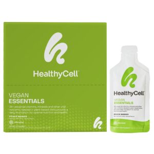 HealthyCell Vegan Essentials Pêssego e Manga 30 Embalagens de Gel 25 ml (084 fl oz) Cada