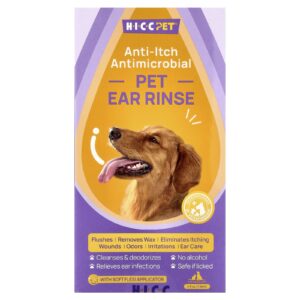 HICC Pet Enxaguante para Ouvidos para Animais de Estimação Para Cães e Gatos 118 ml (4 fl oz)