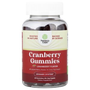 Natures Craft Gomas de Cranberry Cranberry 60 Gomas (250 mg por Goma)