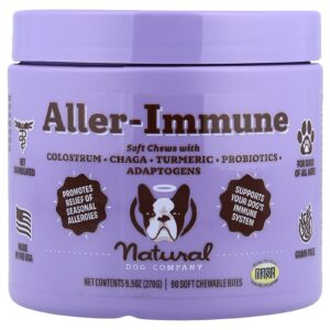 Natural Dog Company Aller-Immune Para Cães de Todas as Idades 90 Gomas Mastigáveis 270 g (95 oz)