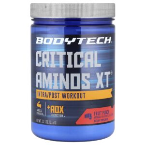 BodyTech Critical Aminos XT® Intra/Pós-Treino Sabor Ponche de Frutas 315 g (111 oz)