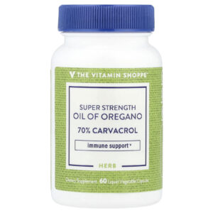 The Vitamin Shoppe Óleo de Orégano Super Stength 60 Cápsulas Vegetais Líquidas (45 mg por Cápsula)