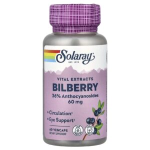 Solaray Vital Extracts Mirtilo Europeu 60 mg 60 Cápsulas VegCaps