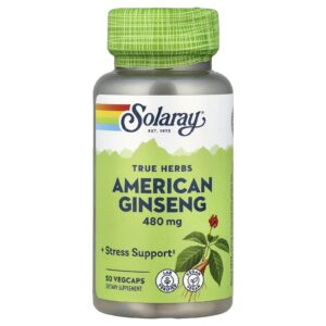 Solaray True Herbs Ginseng Americano 480 mg 50 VegCaps