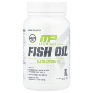 MusclePharm Essentials® Óleo de Peixe 60 Cápsulas Softgel (1.000 mg por Cápsula Softgel)