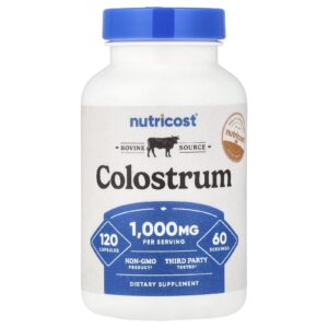 Nutricost Colostro 120 Cápsulas (500 mg por Cápsula)
