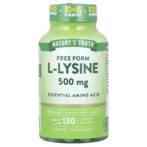 Natures Truth L-lisina 500 mg 130 Cápsulas Revestidas