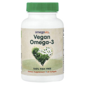OmegaVia Ômega-3 Vegana 60 Cápsulas Softgel