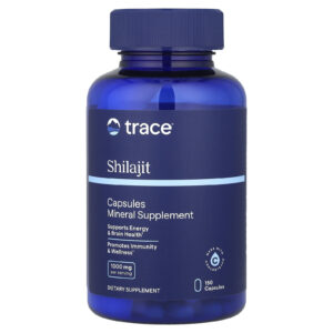 Trace Shilajit do Himalaia Alta Potência 1.000 mg 150 Cápsulas (500 mg por Cápsula)
