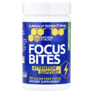 Natural Stacks Focus Bites Melão-Menta 30 Unidades Sem Açúcar