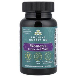 Ancient Nutrition Multivitamínico Fermentado para Mulheres 60 Cápsulas