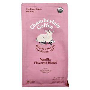 Chamberlain Coffee Café Arábica Orgânico Baunilha Moído Torra Média 340 g (12 oz)